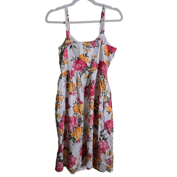 Cynthia Rowley 100% Linen Candy Rose Summer Sundress Size 6 - Picture 3 of 7